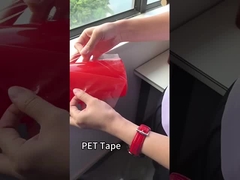 Năng lượng kéo của băng dán hai mặt phim PET màu đỏ