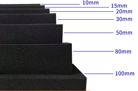 C4305 Khả năng bốc cháy Bảng bọt cao su Neoprene vật liệu 1mm ~ 30mm Độ dày Màu đen