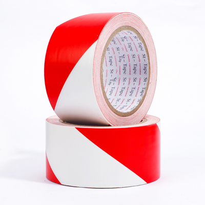 Vải đánh dấu sàn PVC Đỏ màu trắng Zebra băng cảnh báo băng vượt