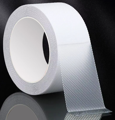 Anti-Slip Transparent Rubber Tape, Waterproof Non-Slip Adhesive Safety Tape for Bathroom, Kitchen, Stairs and Tiles